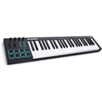 Los mejores  - Alesis V49 - Teclado controlador USB-MIDI de 49 teclas con 8 pads sensibles retroiluminadas- 4 potenciómetros y botones…